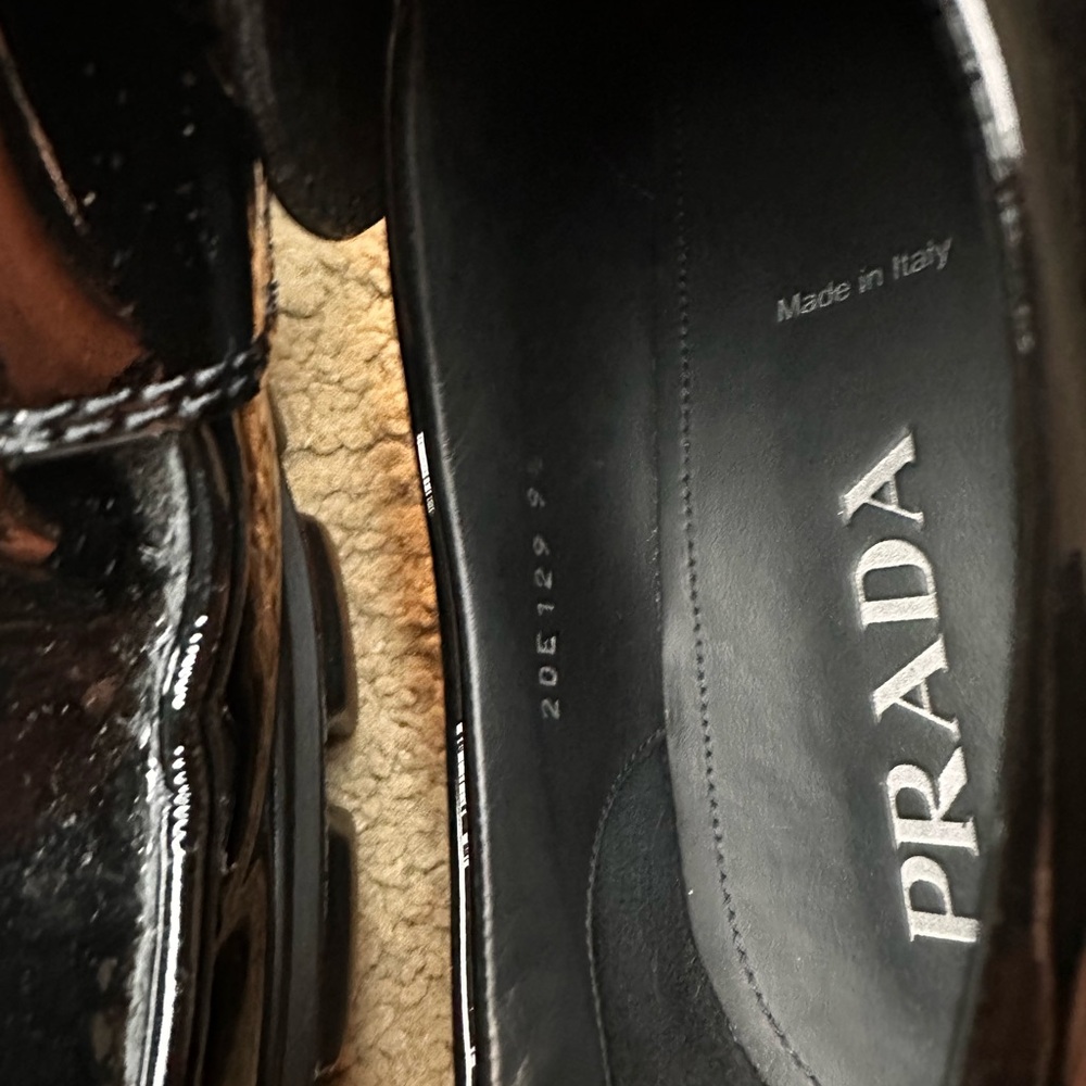 Prada Glossy Black Chunky Sole Loafers - Picture 5 of 5